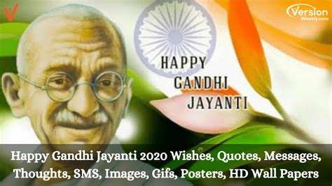 Happy Gandhi Jayanti 2020 Wishes Quotes Messages Thoughts Sms