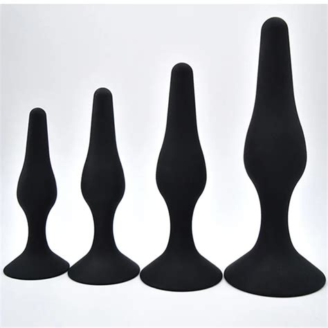 4pcs set 4 different style anal plug with sucker adult sex toys products ass masturbation