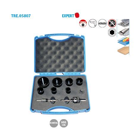 Coffret de 7 trépans bi métal colbat 8 Expert