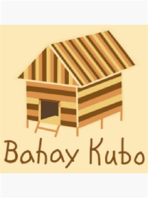 Sticker Logo Bahay Kubo Par Tabitabipo Redbubble