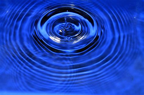 Free Photo Deep Blue Rippled Water Blue Clearwater Concentric
