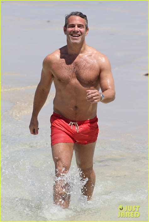 shirtless andy cohen takes a splash in miami beach photo 3351933 anderson cooper andy cohen