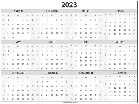 2023 Printable Calendar With Holidays 2023 United States Calendar