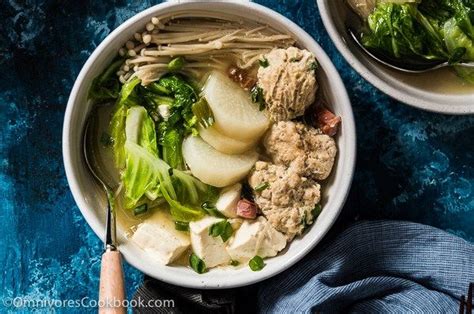 Napa Cabbage Soup With Tofu And Meatballs Learn To Cook The Heartiest