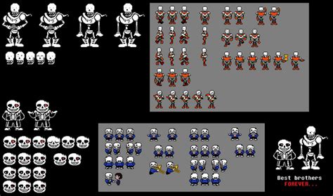 Horrortale Papyrus Sprites And Sans Sprites By 998theneworchestra On