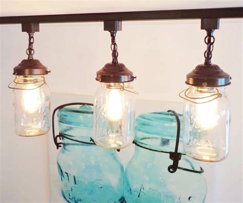 Mason Jar Track Light Single Vintage Quart The Lamp Goods