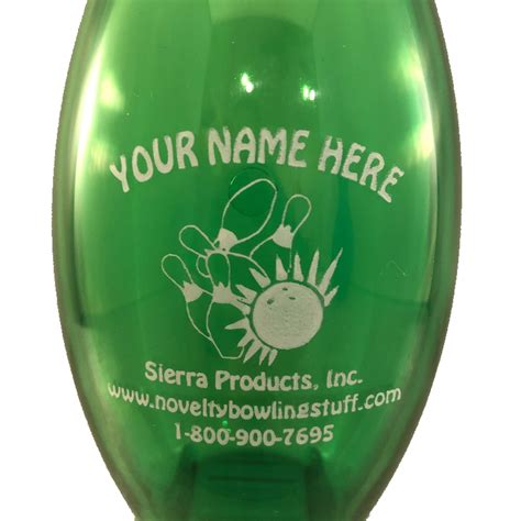 Personalized Bowling Pin Bank In Green For Sale By Sierra Products