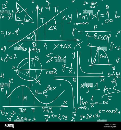 Vector Seamless Illustration Of Trigonometry Pattern Background Stock