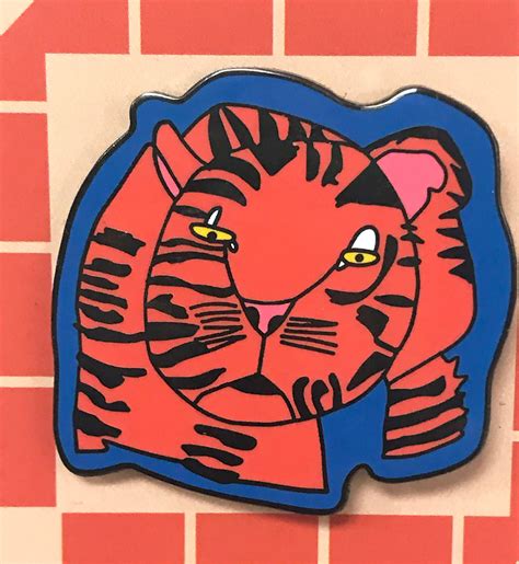 Enamel Pin Tiger Pin Tiger Enamel Pin Tiger Art Autism Etsy