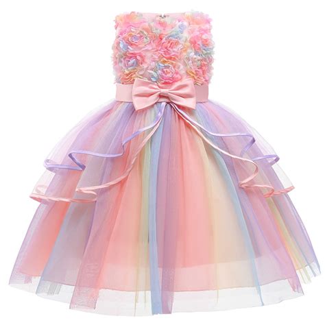 Hawee Kids Flower Dresses For Baby Girls Elegant Wedding Princess Dress