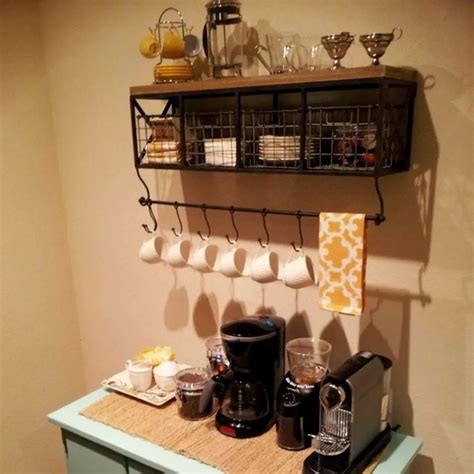 Coffee Bar Wall Shelf Coffee Station Ideas 5 Involvery Community Blog