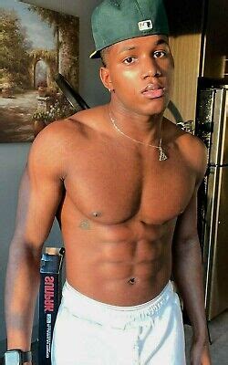 Shirtless Male Muscular Hunk Beefcake Hot African American Stud Photo X B Picclick