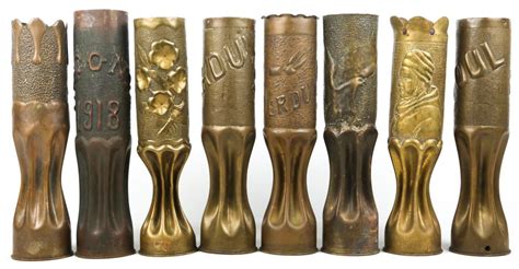 Sold Price Wwi Shell Trench Art Lot Of 8 July 3 0118 1200 Pm Edt