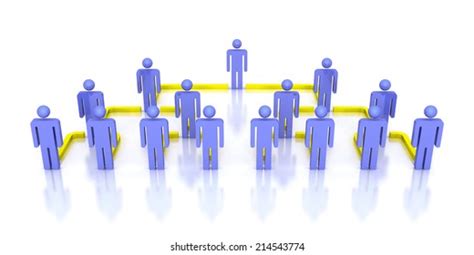 Corporate Hierarchy Business Network 3d People Stock Illustration