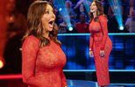 Carol Vorderman Flaunts Hourglass Figure In Skintight Red Lace Dress In Beat
