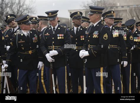 Us Army Honor Guard Forms Up To Participate In The Inaugural Parade