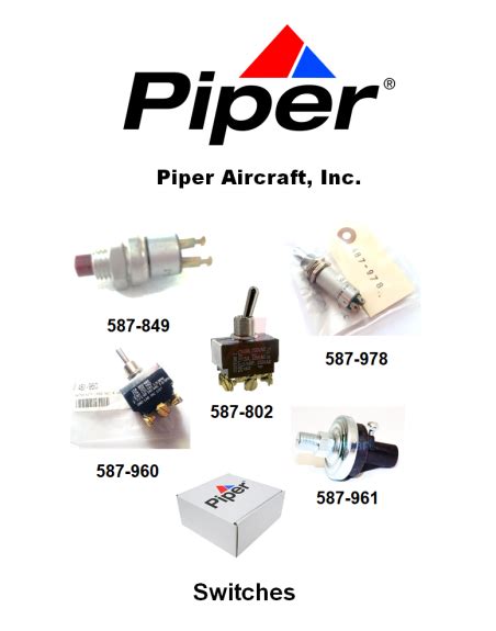 Switches For Piper Aircraft Sku Pa Swc