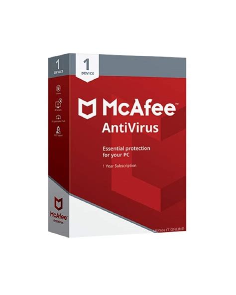 Mcafee Antivirus 1 User 1 Yearinstant Key Aryan Computer Solutions