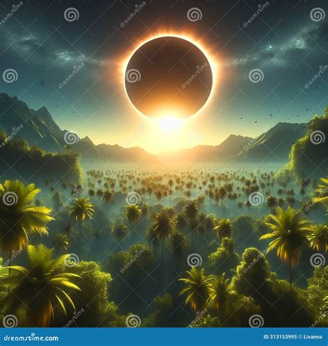 The Great Light Mystery: the Unforgettable Solar Eclipse! Stock