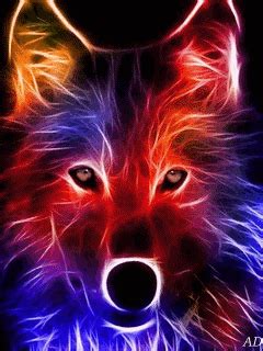 The design of this wallpaper is of this deer and a doe. neon wolf GIF - Download & Share on PHONEKY