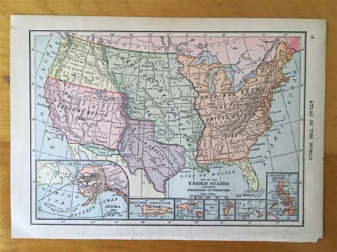 Antique United States map vintage map 1911 United States | Etsy | Vintage map, United states map 
