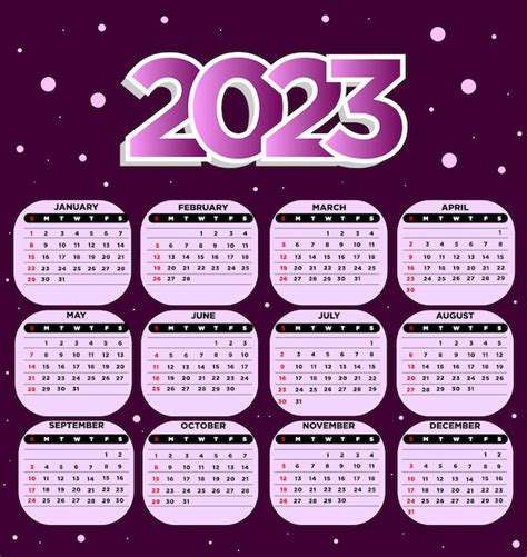 Premium Vector 2023 Calendar