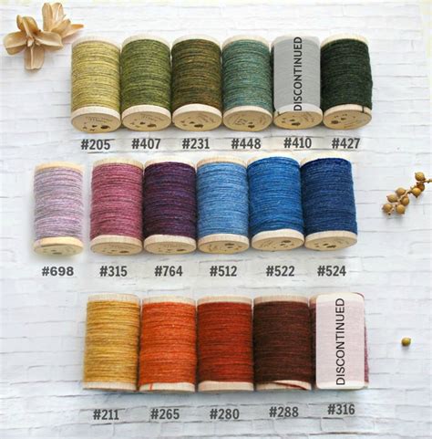 Wool Embroidery Thread 100 Wool Thread Rustic Wool Thread Etsy