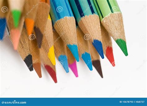 Macro Color Pencils Stock Image Image Of Design Closeup 15678793