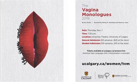 the vagina monologues asl interpretation is provided calgary association of the deaf