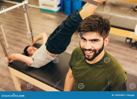 Male Exercising Stock Image Image Of Indoors Activity 70242409