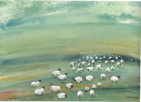 At Night I Dream Of Acrylic Sheep Painting Eleven Sold Smart Deco