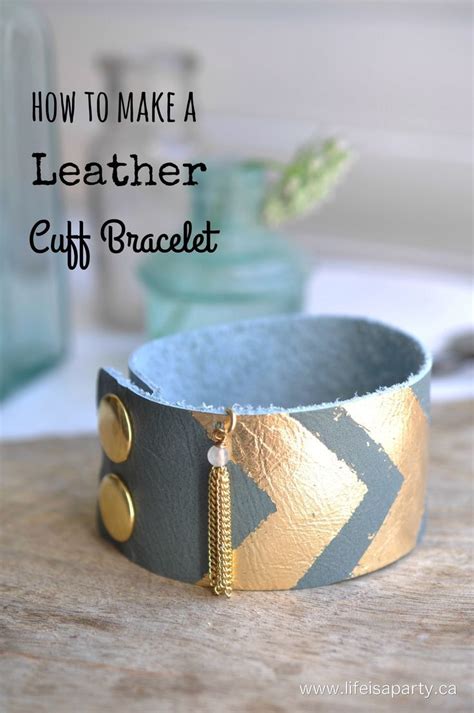 Bracelet En Cuir Diy Leather Cuff Bracelet Diy Bracelets Wrap En Cuir