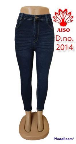 Regular 155gsm Women Dark Blue Denim Jeans Button High Rise At Rs 595 Piece In Mumbai