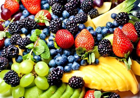 Fresh Fruits In A Bright Setting Stock Photo Image Of Blackberry