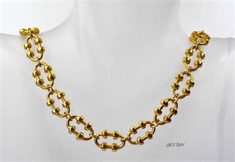 Vintage Avon Link Chain Necklace Gold Tone Victoryissweet Etsy