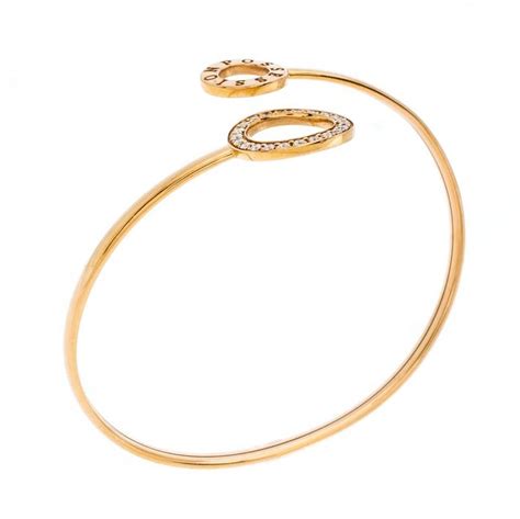 Piaget Possession Diamond 18k Rose Gold Adjustable Bracelet 16 For Sale