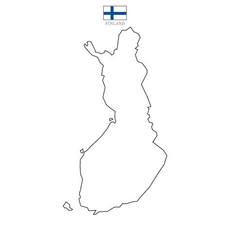 Finnland Kartenhintergrund Finnland Karte Isoliert Auf Weißem