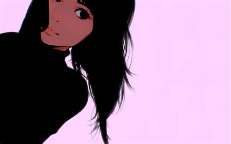 Wallpaper Black Hair Cute Realistic Anime Girl Resolution1920x1440