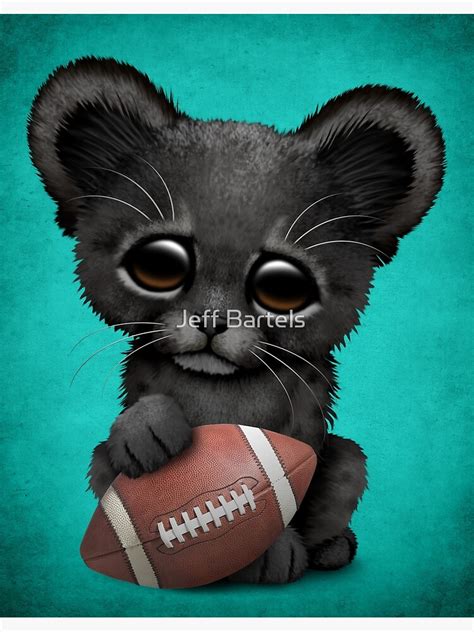 Black Panther Cub Playing With Football Poster By Jeffbartels Redbubble