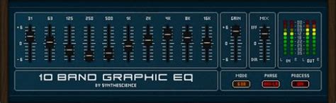 10 Band Graphic Eq By Synthescience Equalizer Plugin Vst