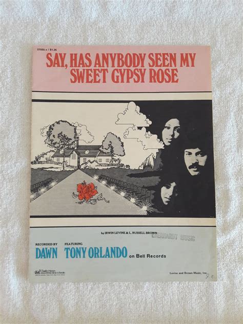 1973 Say Has Anybody Seen My Sweet Gypsy Rose Sheet Music Etsy