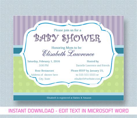 baby shower invitation template   psd vector eps