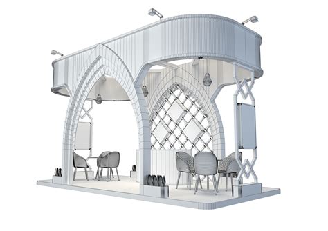 Exhibition Stand Swh 18 Sqm 3d Model Cgtrader