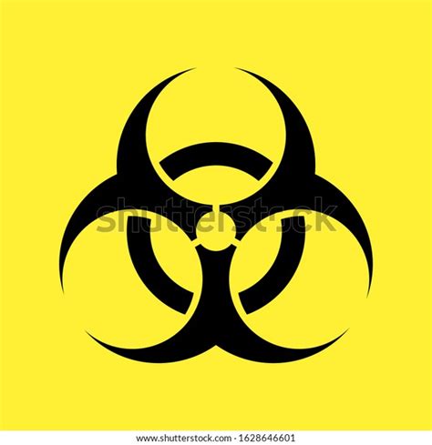 Biohazard Symbol On Yellow Background Hazard Stock Vector Royalty Free