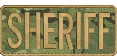 2 Sheriff Emb Patch 4x10 Hook On Back Multicambrown Ebay