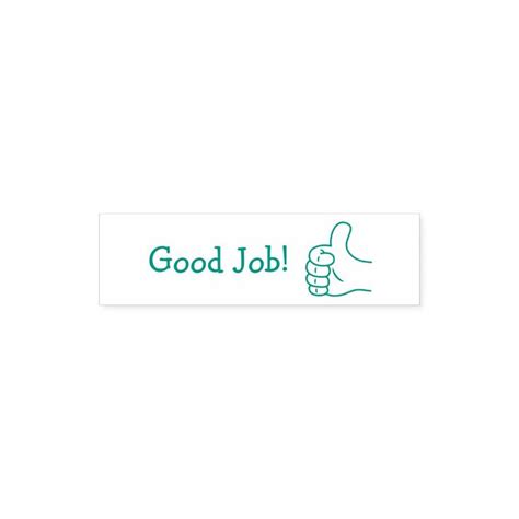 Good Job Thumbs Up Self Inking Stamp Zazzle Self Inking Stamps