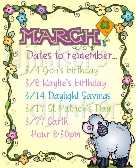 March Clipart Month Year March Month Year Transparent