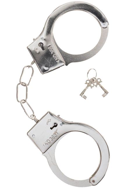 Silver Metal Handcuffs With Key Silver Hand Cuffs Costume Accessory