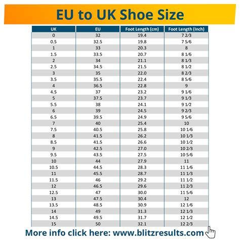 Shoe Size Conversion Chart Uk To Eu in 2020 | Shoe size chart kids ...