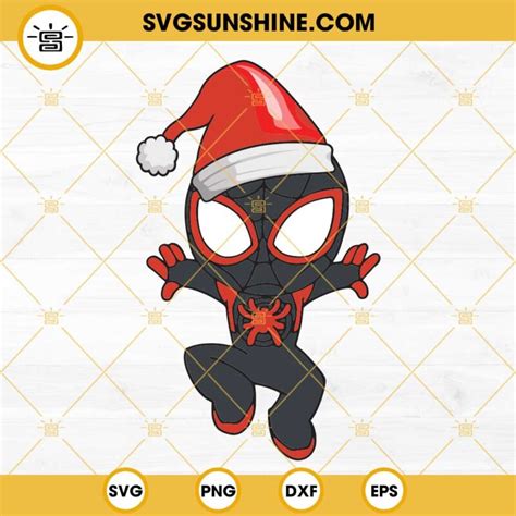 Spiderman Christmas Santa Claus SVG, Avengers Christmas SVG PNG DXF EPS